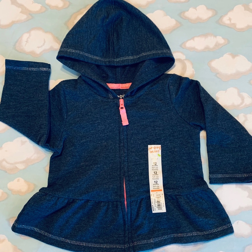 Zip-Up Hoodie, Girl 12 M, New